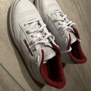 Reebok White and Red Athletic Shoes W10